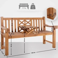 CLP Teakbank Luka 150 cm