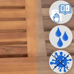 CLP Teakbank Teakbank 120 cm mit Abdeckhaube 120 cm