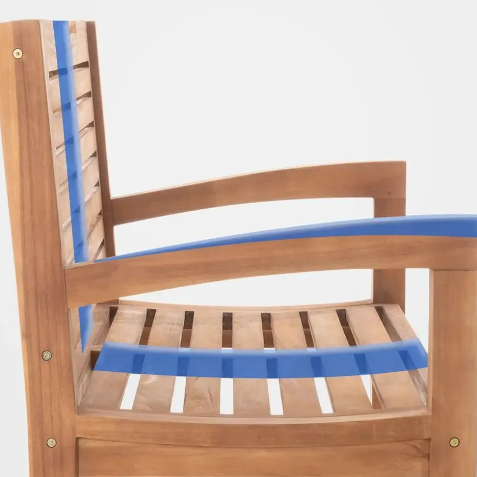 CLP Teakbank Teakbank 120 cm mit Abdeckhaube 120 cm