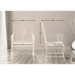 CLP Tuinstoel Punjab Metaal - antiek/creme