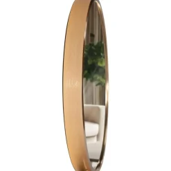 CLP Wandspiegel Elsie rond - Metaal - mat goud - 30cm