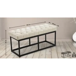 CLP 2-zits Bankje Amun 100 cm - creme