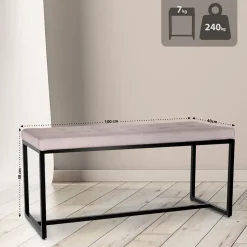 CLP 2-zits Bankje Barci 100 cm - licht grijs