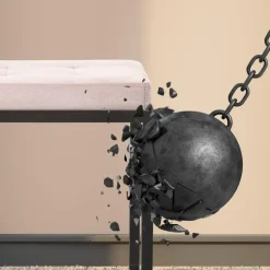 CLP 2-zits Bankje Barci 100 cm - licht grijs