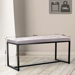 CLP 2-zits Bankje Barci 100 cm - wit