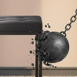 CLP 2-zits Bankje Barci 100 cm - zwart