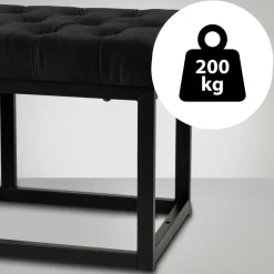 CLP 2-zits Bankje Polson 120 cm - zwart