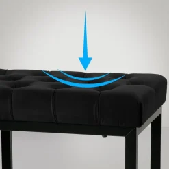 CLP 2-zits Bankje Polson 120 cm - zwart