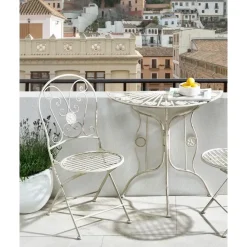 COGGIA - Set van 2 tuinstoelen - Lichtbeige - IJzer