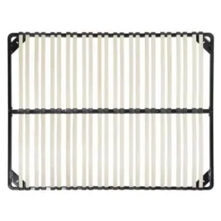 COMBOURG - Lattenbodem - Zwart - 160 x 200 cm - Staal