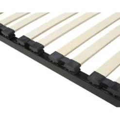 COMBOURG - Lattenbodem - Zwart - 160 x 200 cm - Staal