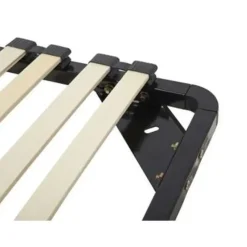 COMBOURG - Lattenbodem - Zwart - 160 x 200 cm - Staal