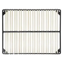 COMBOURG - Lattenbodem - Zwart - 160 x 200 cm - Staal