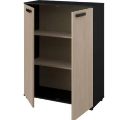 Commode Celestia met 2 deuren - eikdecor/zwart