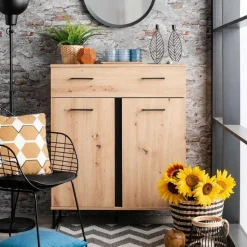 Commode Hoggas 2 deuren & 1 lade - eik