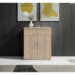 Commode Viviane 60cm met 2 deuren- 1 lade - eik