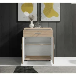 Commode Viviane 60cm met 2 deuren- 1 lade - eik