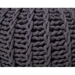 CONRAD - Poef - Donkergrijs - 50 cm - Katoen