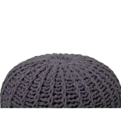 CONRAD - Poef - Donkergrijs - 50 cm - Katoen