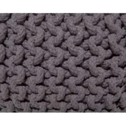 CONRAD S - Poef - Donkergrijs - 40 cm - Katoen