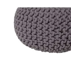 CONRAD S - Poef - Donkergrijs - 40 cm - Katoen