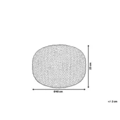 CONRAD S - Poef - Donkergrijs - 40 cm - Katoen