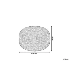 CONRAD S - Poef - Donkergrijs - 40 cm - Katoen