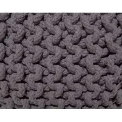 CONRAD S - Poef - Donkergrijs - 40 cm - Katoen