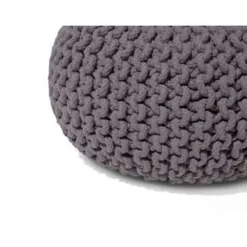 CONRAD S - Poef - Donkergrijs - 40 cm - Katoen