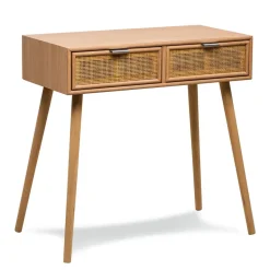 Console 2 laden van hout en natuurlijk rotan