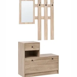 COOMA - Halmeubelset - Lichtbruin - Hout