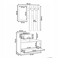 COOMA - Halmeubelset - Lichtbruin - Hout