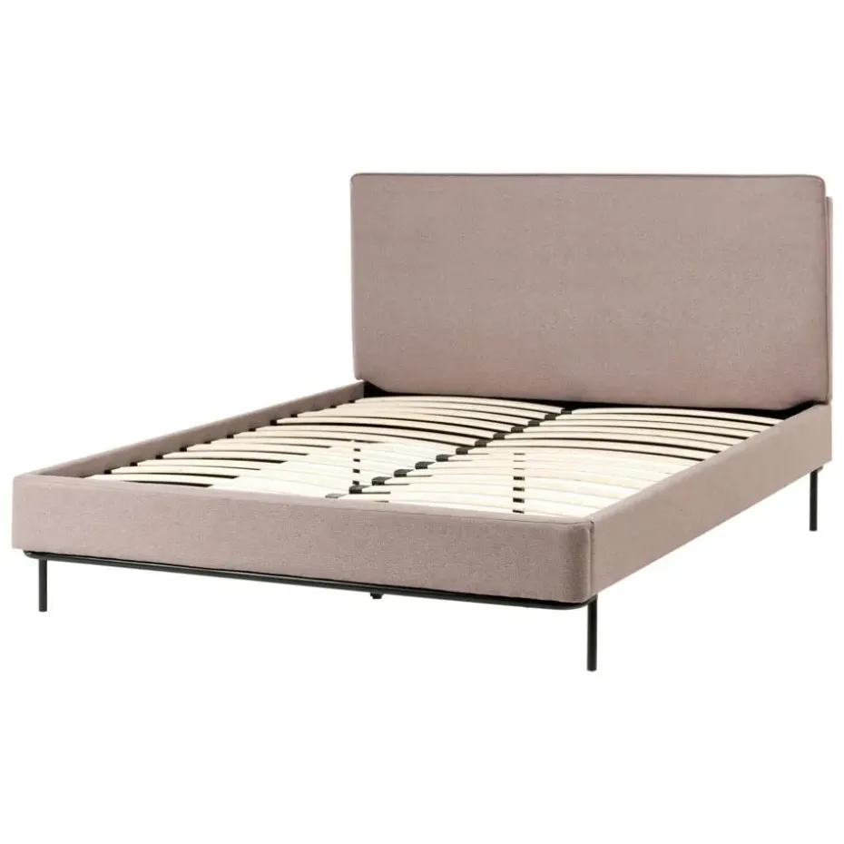 CORIO - Tweepersoonsbed - Taupe - 140 x 200 cm - Polyester