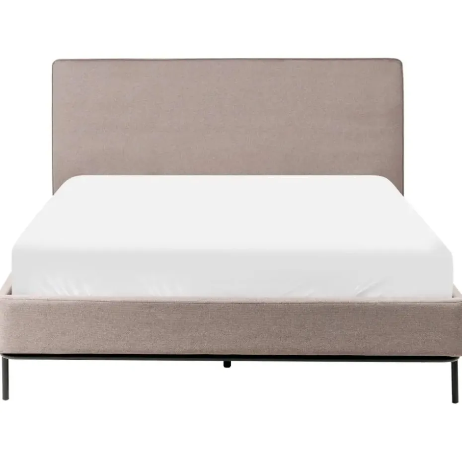 CORIO - Tweepersoonsbed - Taupe - 140 x 200 cm - Polyester
