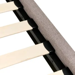 CORIO - Tweepersoonsbed - Taupe - 140 x 200 cm - Polyester