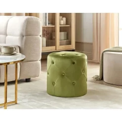COROLLA - Poef - Olijfgroen - Fluweel