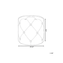 COROLLA - Poef - Rood - 40 cm - Fluweel