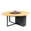 Cosiloft vuurtafel 120 cm rond zwart teak