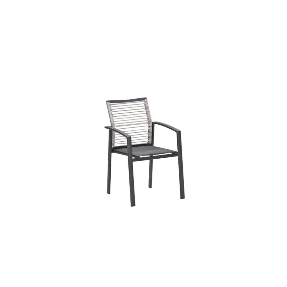 Cosmo dining fauteuil - rope natural - gevuld textileen