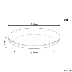COSTMARY - Bijzetborden set van 4 - Grijs - Steengoed
