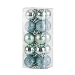 Cosy & Trendy Kerstballen - 20 ST - mint groen - 3 cm