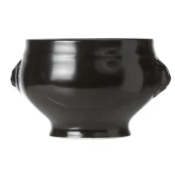 Cosy & Trendy soepkommen leeuwenkop - zwart - D11 cm