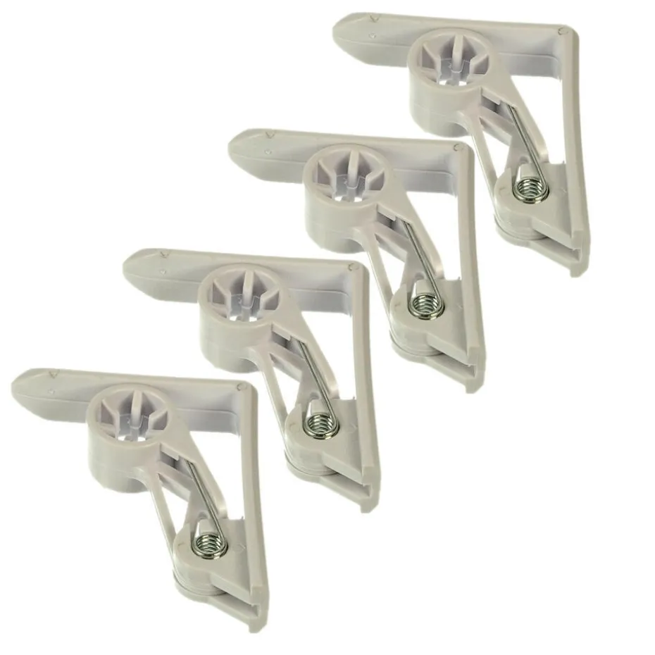 Cosy & Trendy Tafelkleed klemmen - 4x stuks - wit - kunststof