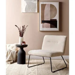 COTULLA - Fauteuil - Wit - Bouclé