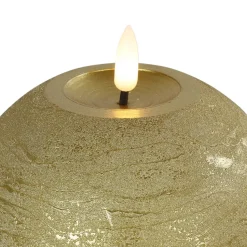 Countryfield LED kaars/bolkaars- goud - B12 x H12,5 cm