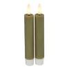 Countryfield Led kaarsen/dinerkaarsen - 2x stuks - beige - 15 cm