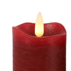 Countryfield LED kaarsen/stompkaarsen - 2x st - rood - H7,2 cm