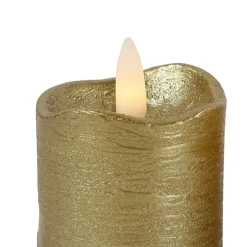 Countryfield LED kaarsen/stompkaarsen - 2x st - goud - H7,2 cm