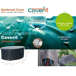 Coverit tuinsethoes - ovaal - 230x205xH85 cm