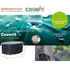 Coverit tuinsethoes - ovaal - 300x230xH85 cm